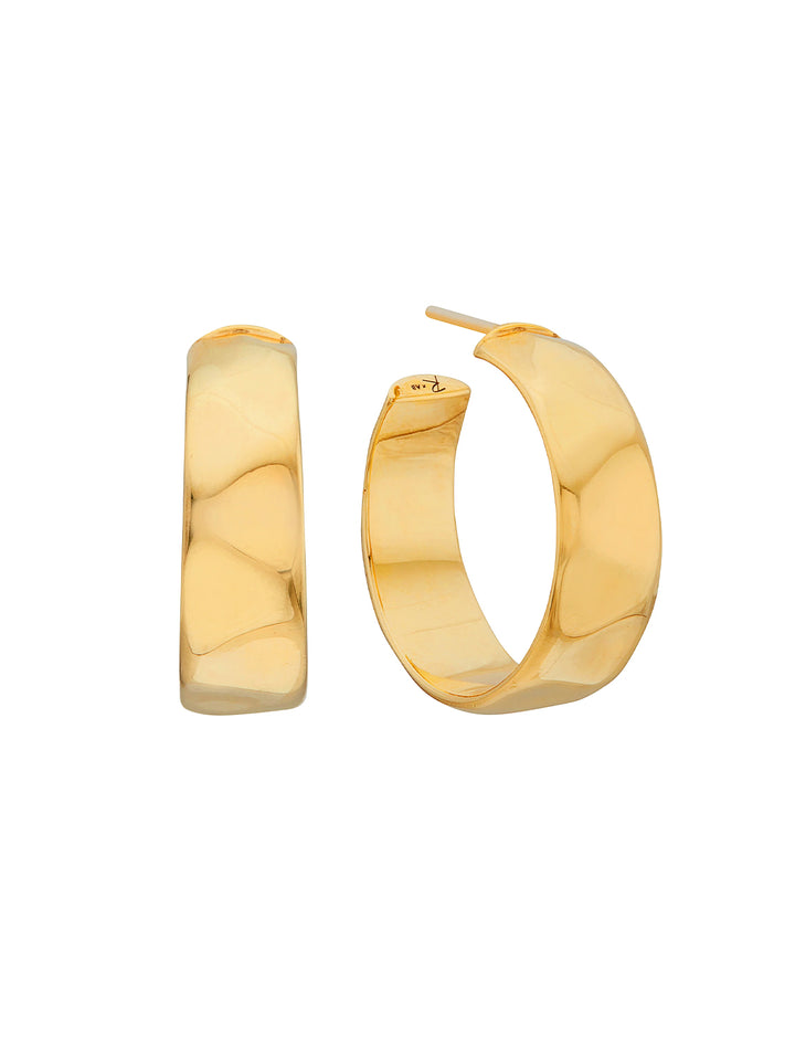 medium wavy hoops
