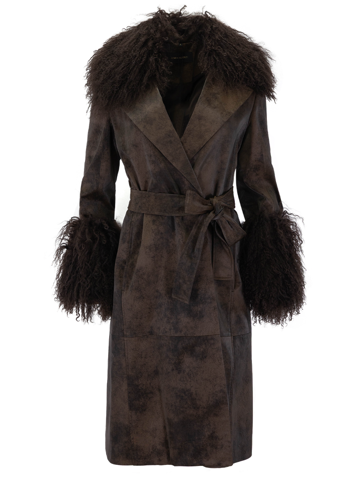 viv coat in dark brown