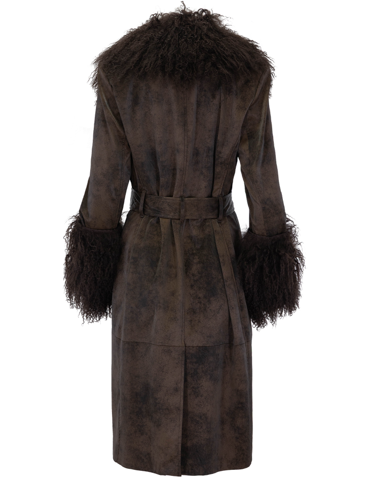 viv coat in dark brown