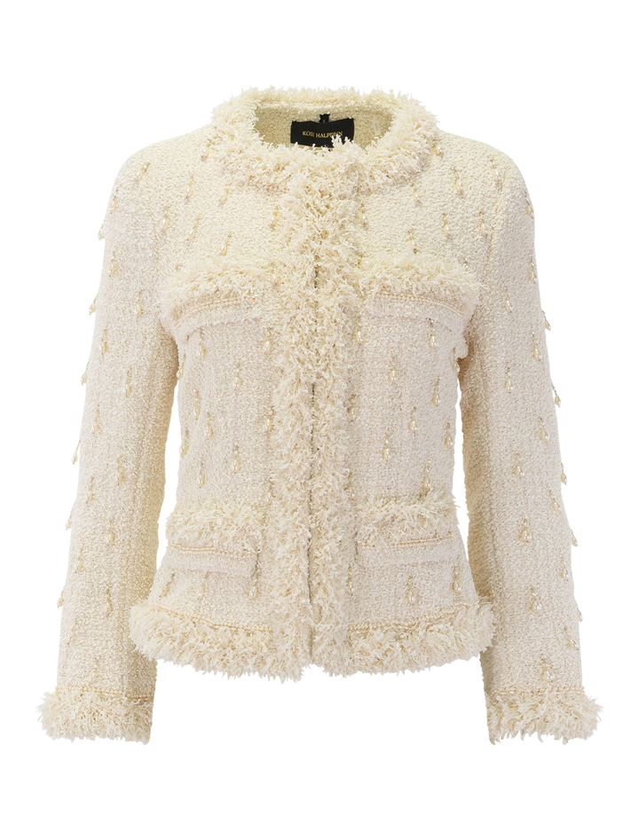 hana sweater jacket in ivory