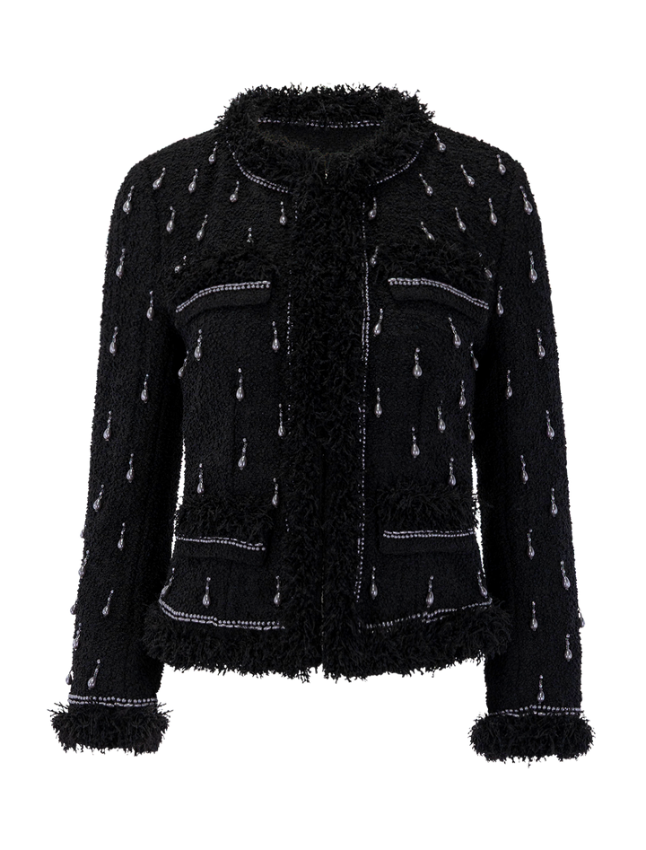 hana sweater jacket in black