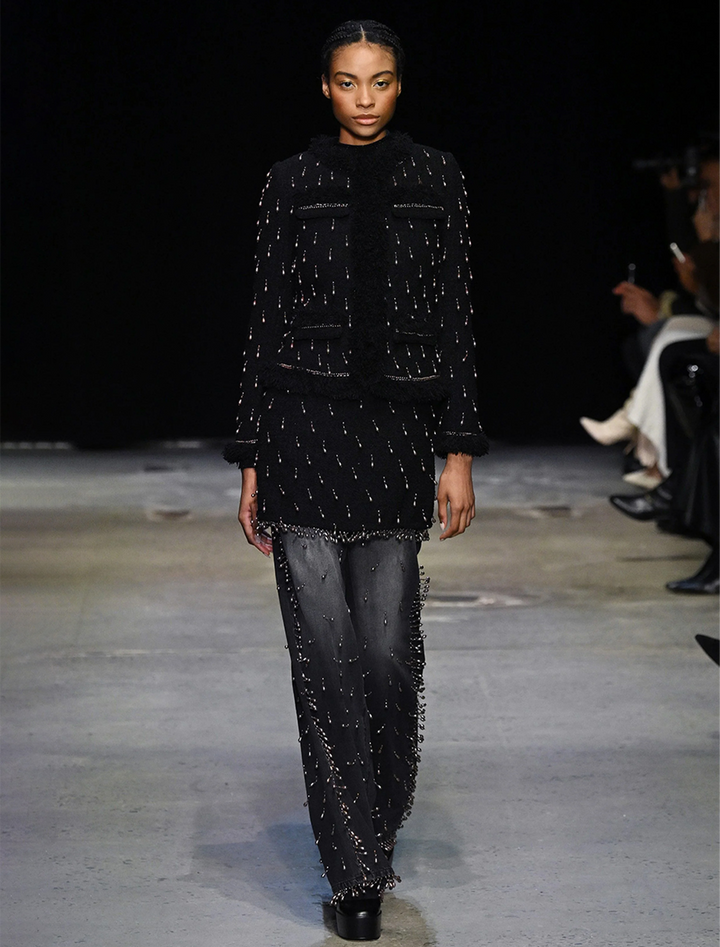 hana sweater jacket in black