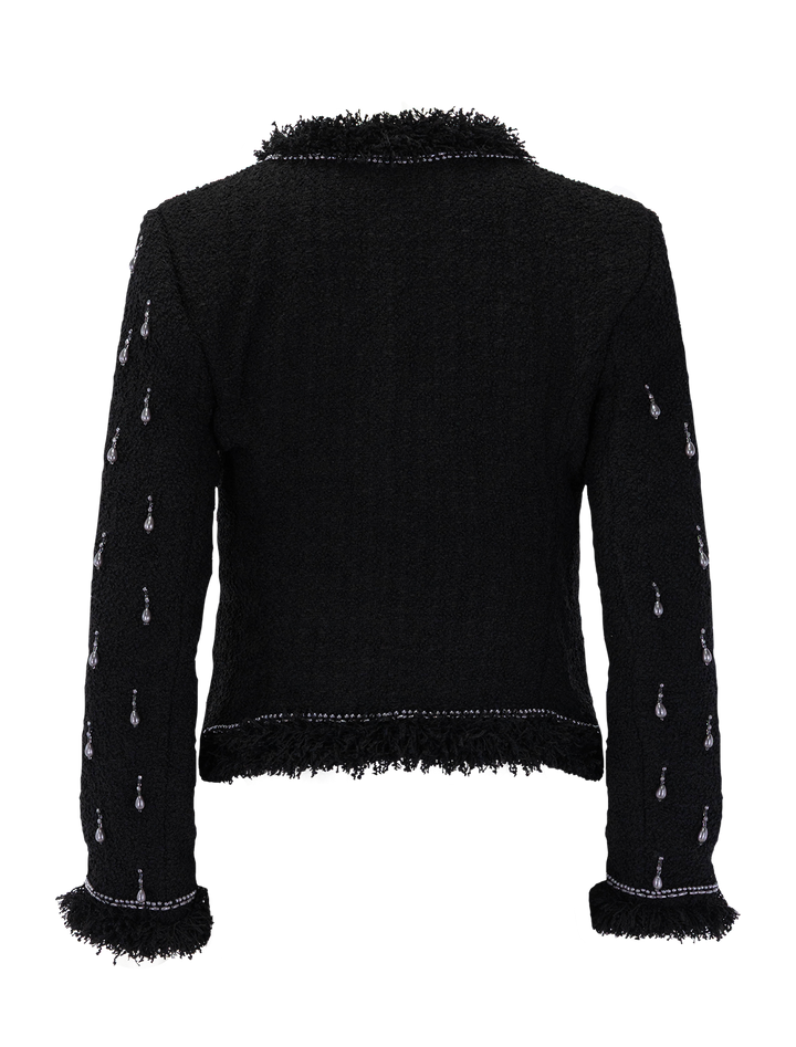 hana sweater jacket in black