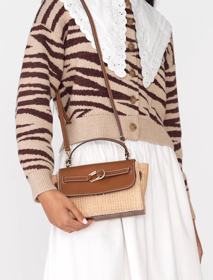 alexei in coco vachetta and natural straw