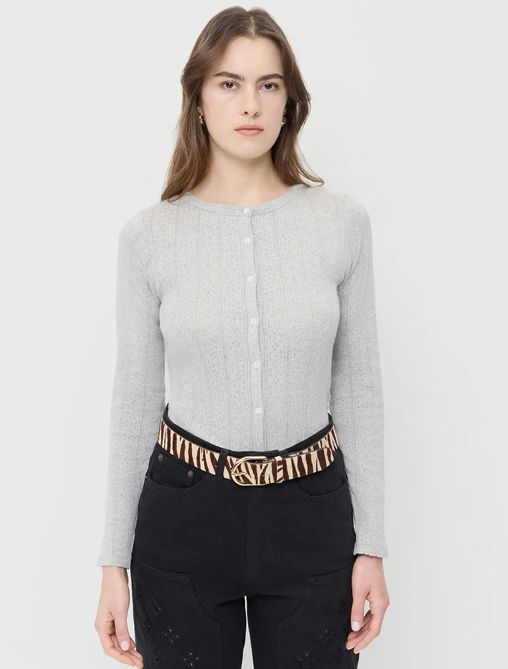 vintage zebra hair calf belt