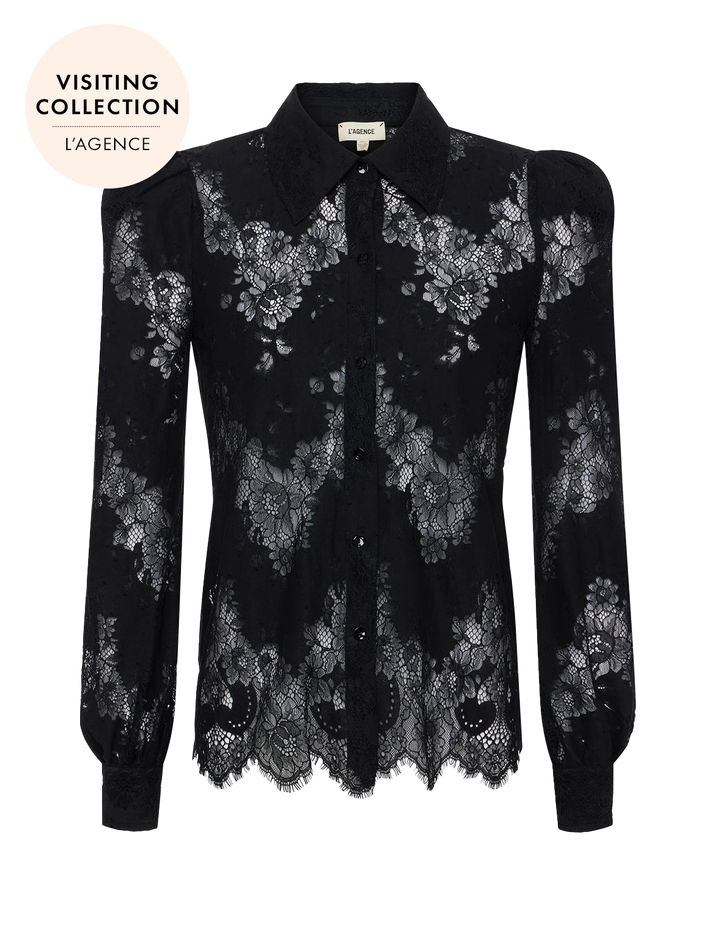 jenica lace blouse in black