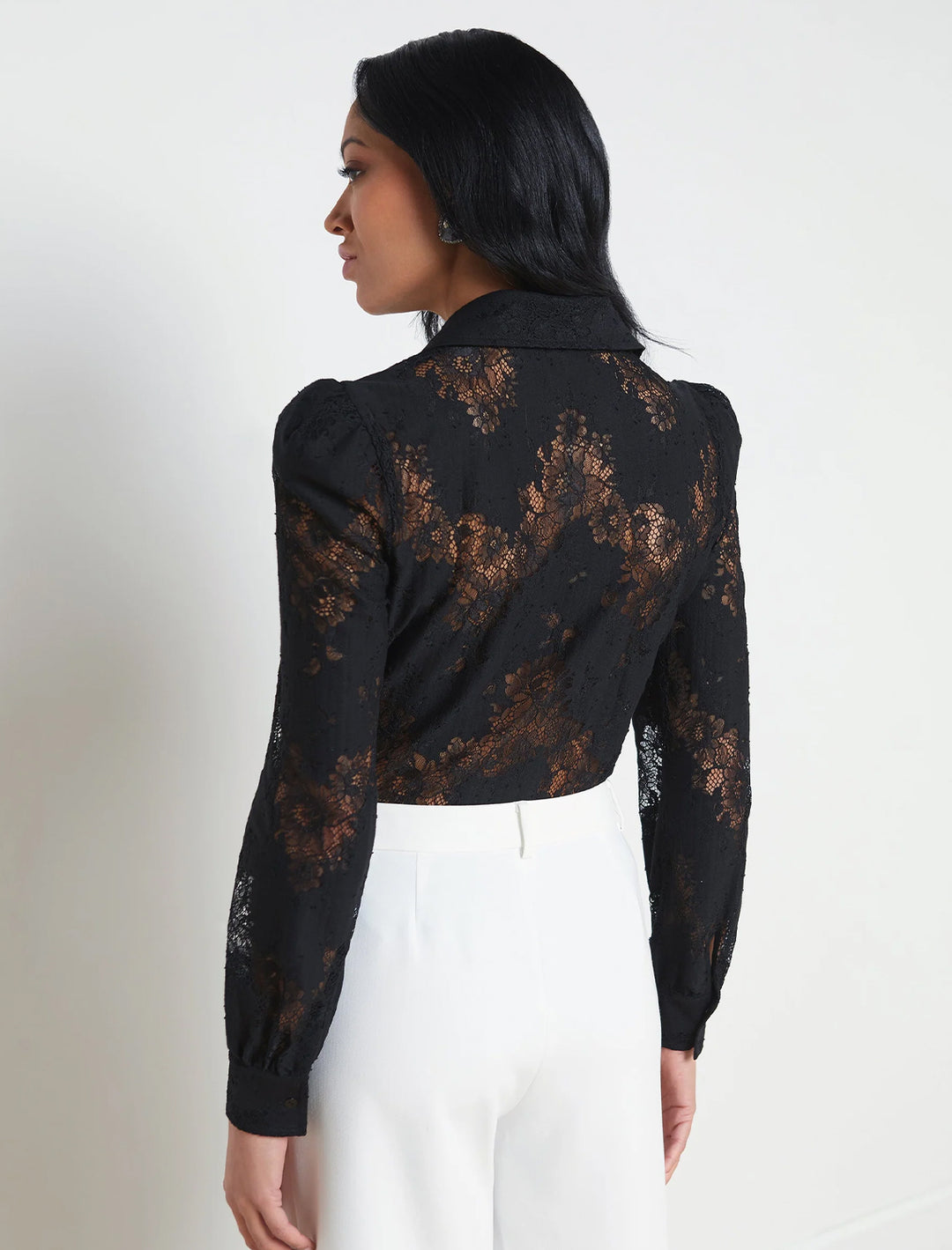jenica lace blouse in black