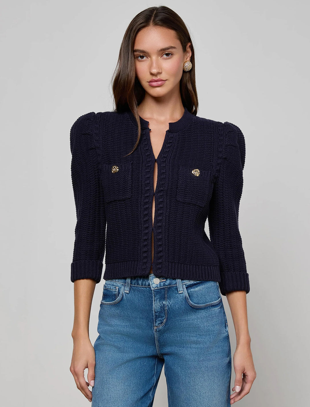 delli cardigan in midnight