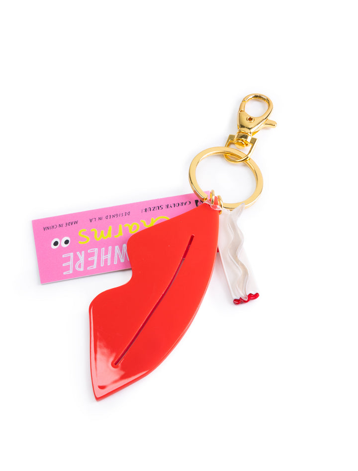 smoky lips bag charm