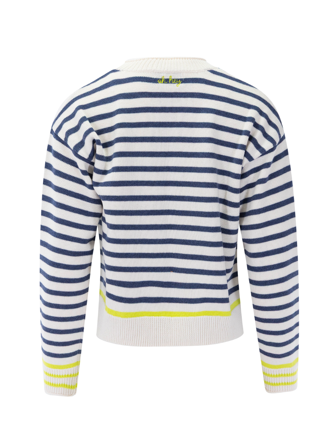 suki rollneck sweater in navy stripe