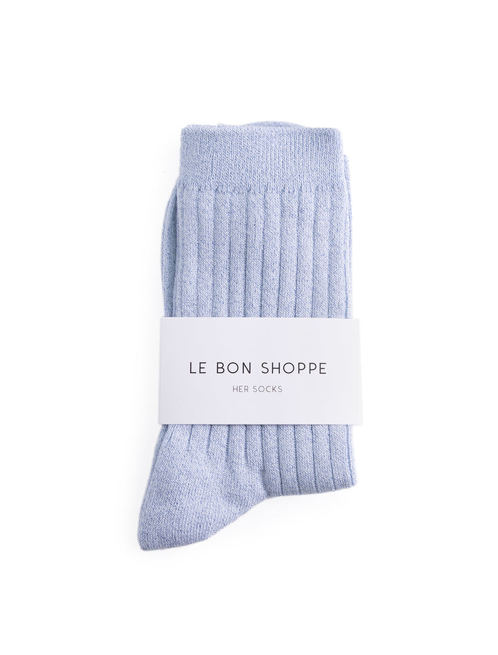 her socks in morning mist glitter