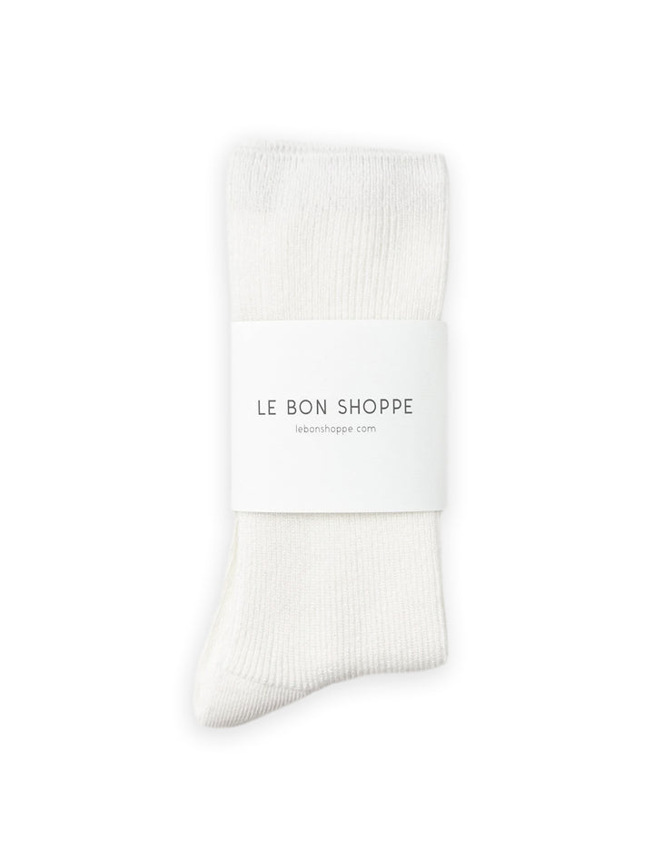 trouser socks in classic white