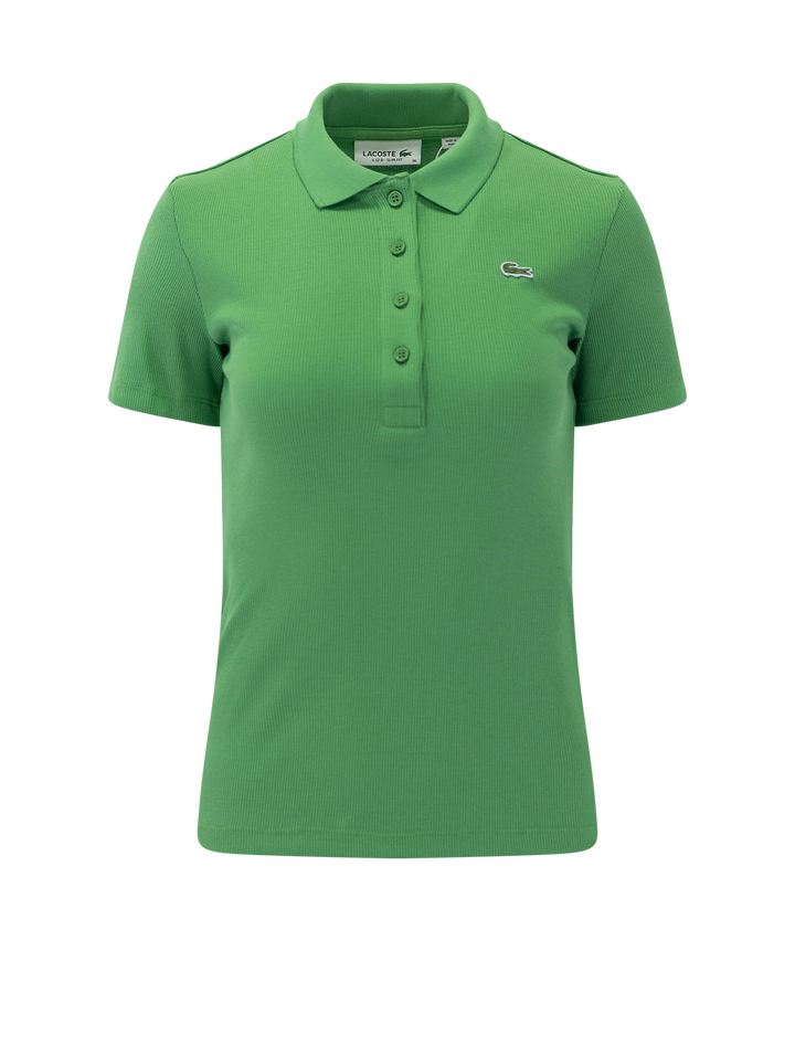 ribbed polo in billiard green