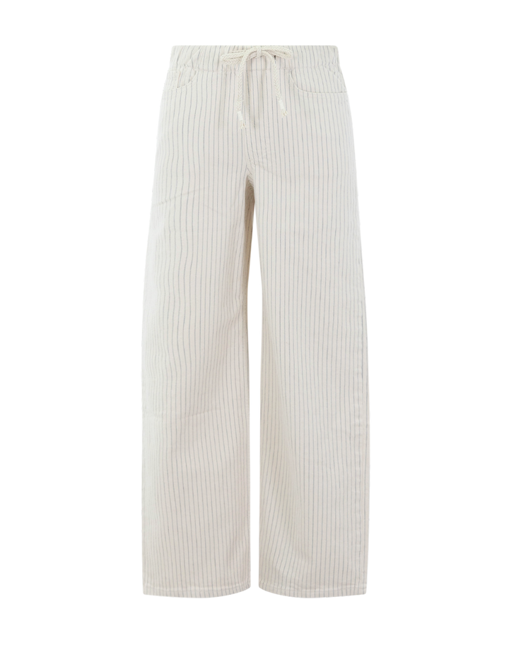 drawstring railroad wide leg pant