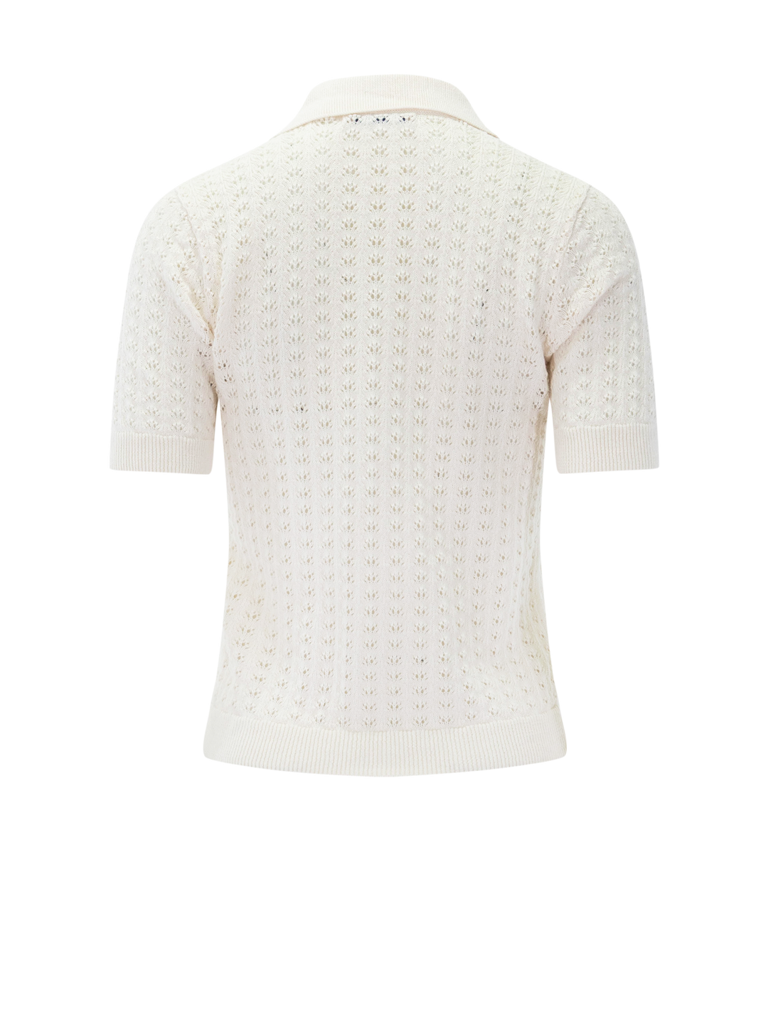 piper knit resort shirt in cream