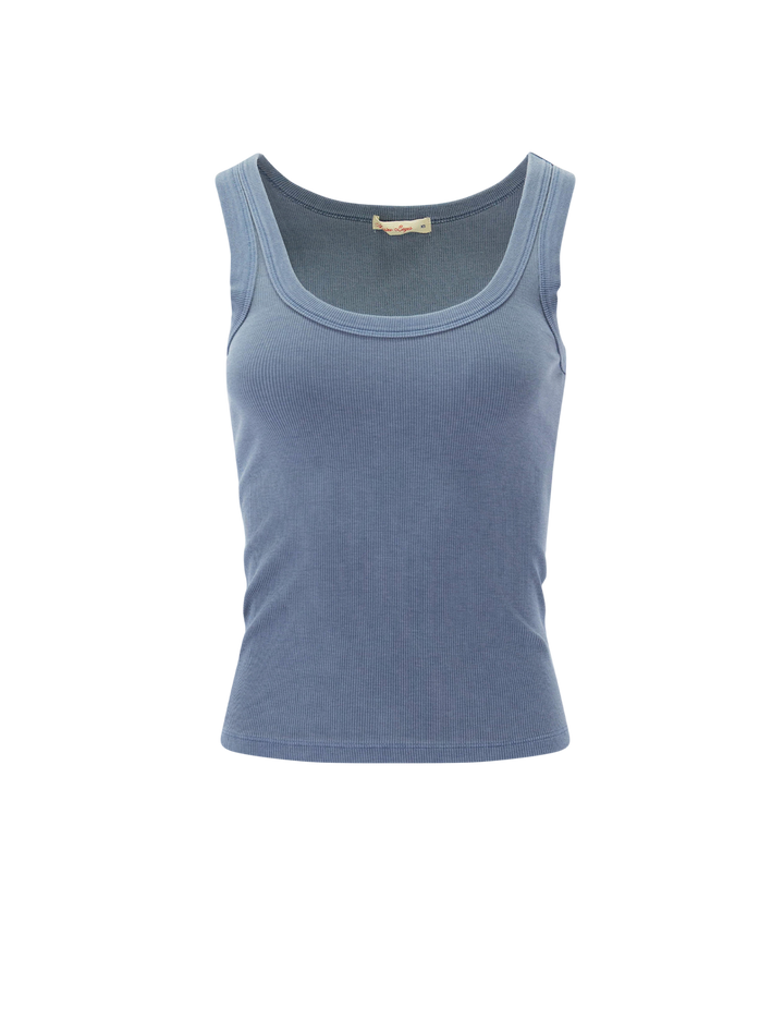 lexi rib sun in tank in vintage indigo