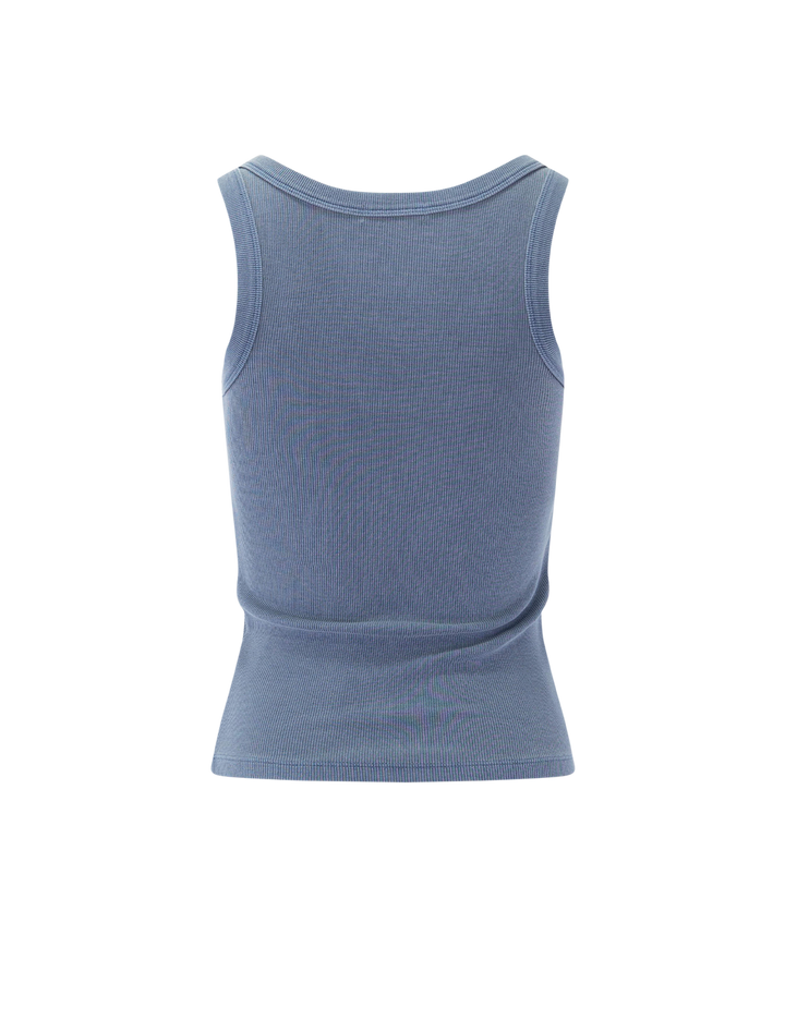 lexi rib sun in tank in vintage indigo