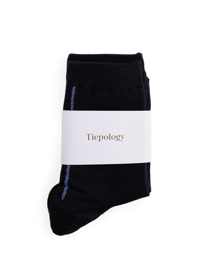 lucas line socks in black