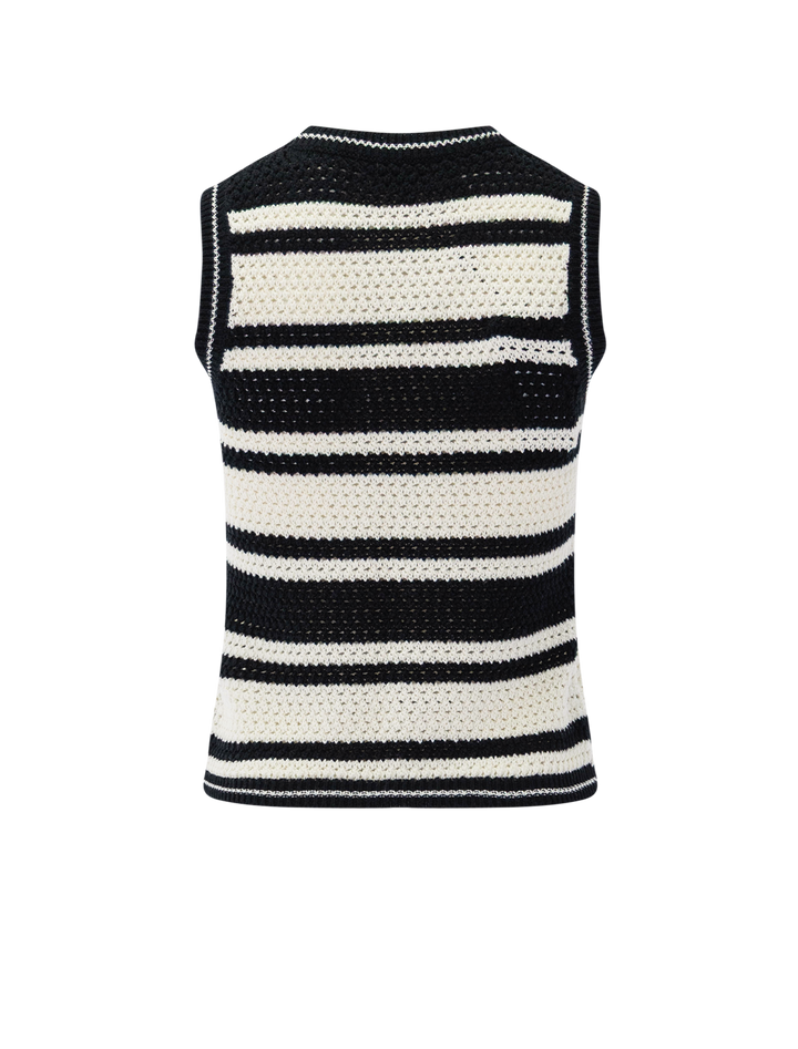 scottie crochet tank in dune stripe