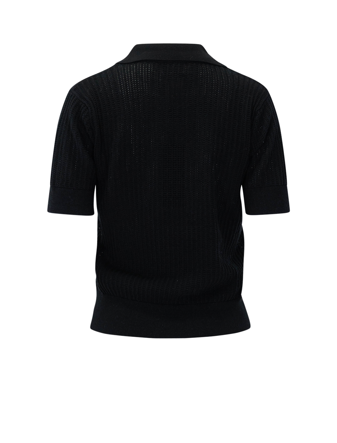 emery knit polo in caviar