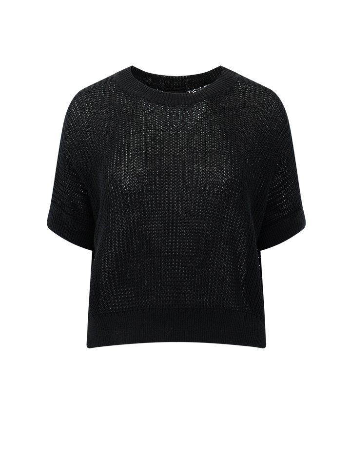 Front view of Line's Emersyn Sweater in Caviar.