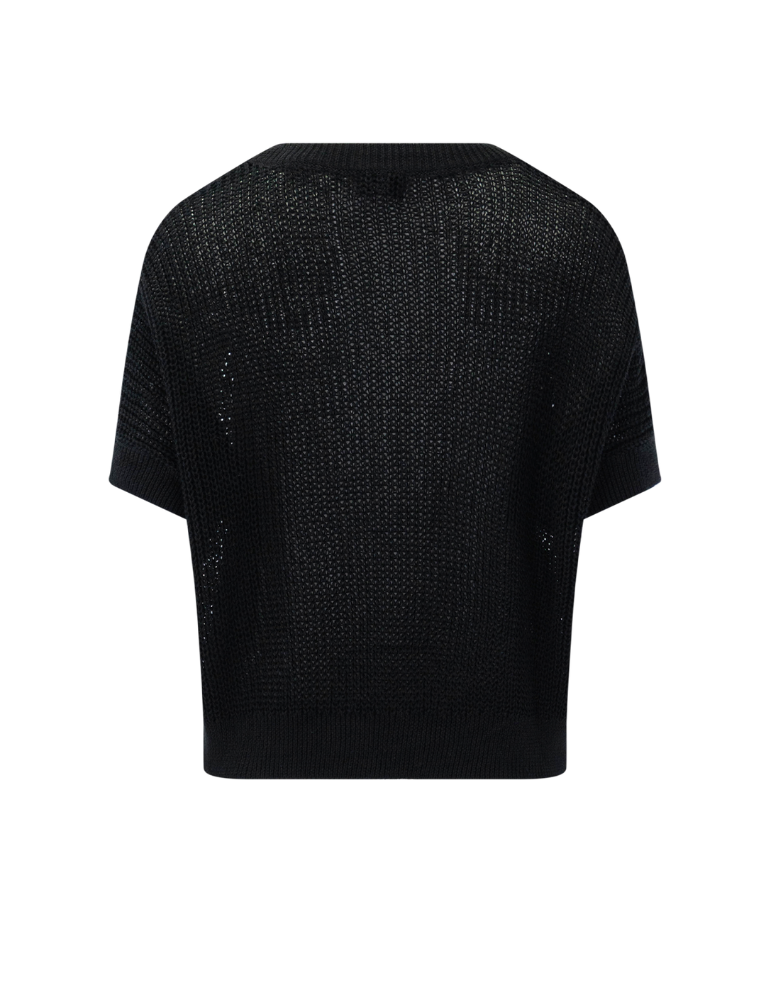 Back view of Line's Emersyn Sweater in Caviar.