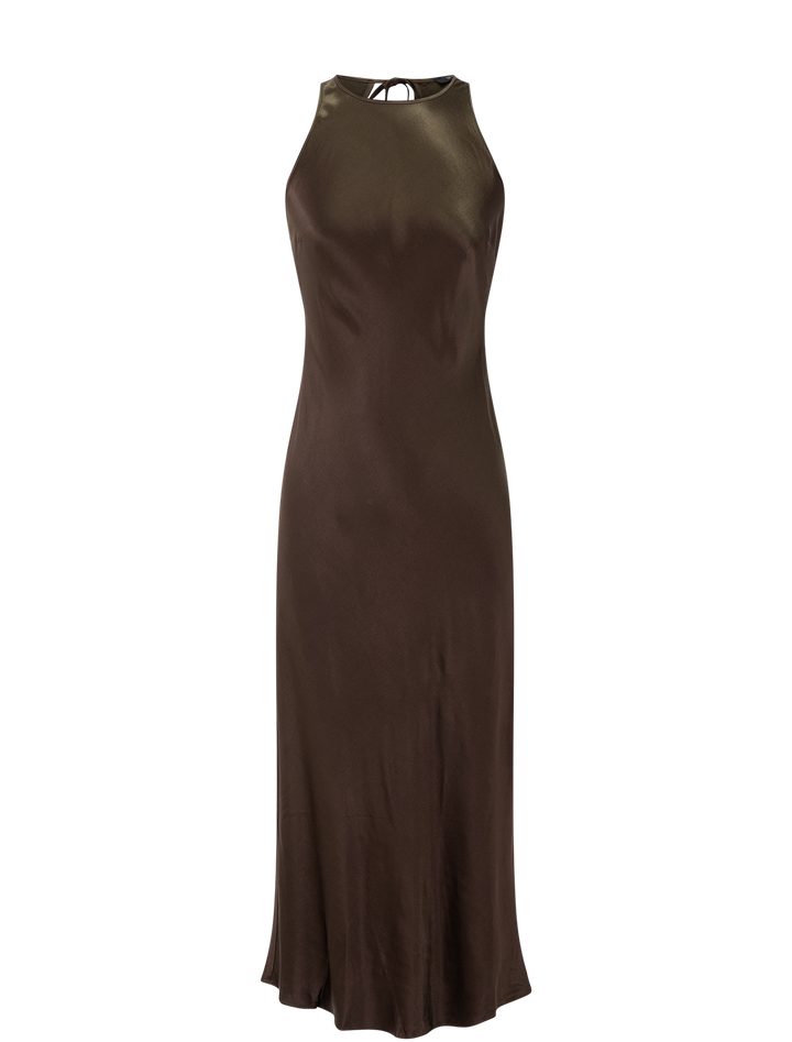 solene dress in dark moss