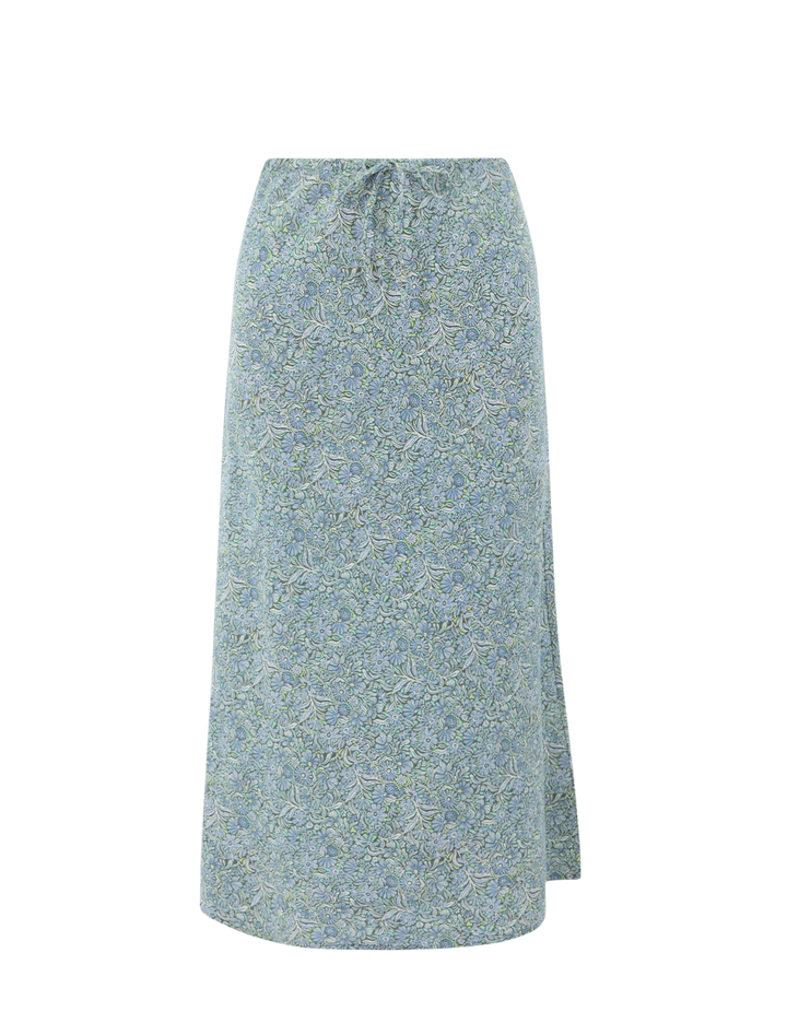 avery hemp midi skirt in cool floral