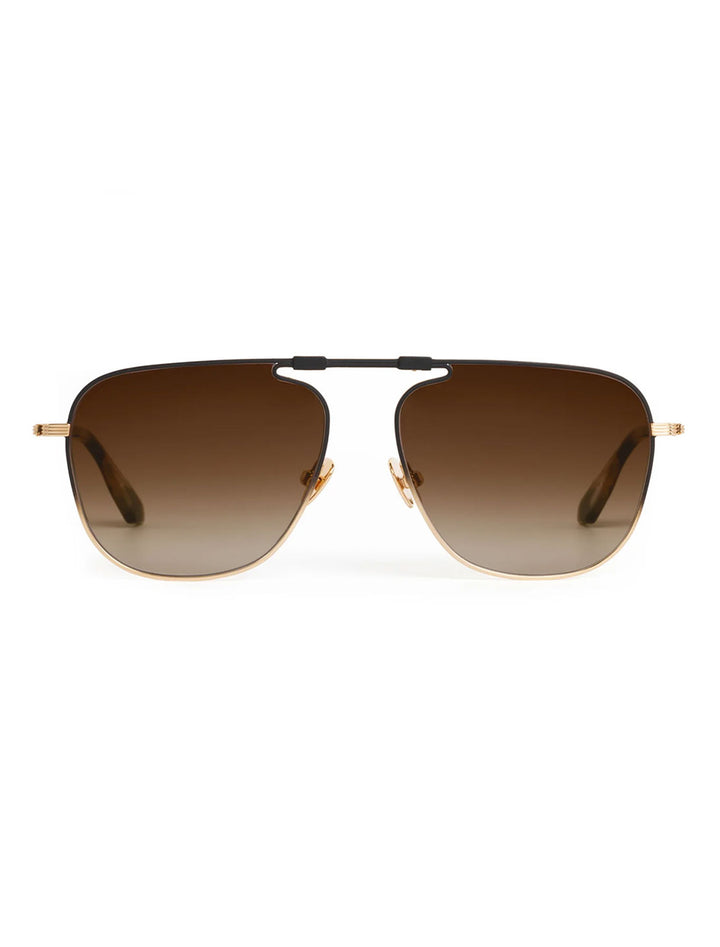 zander fold | 18k matte black fade + blonde venezia