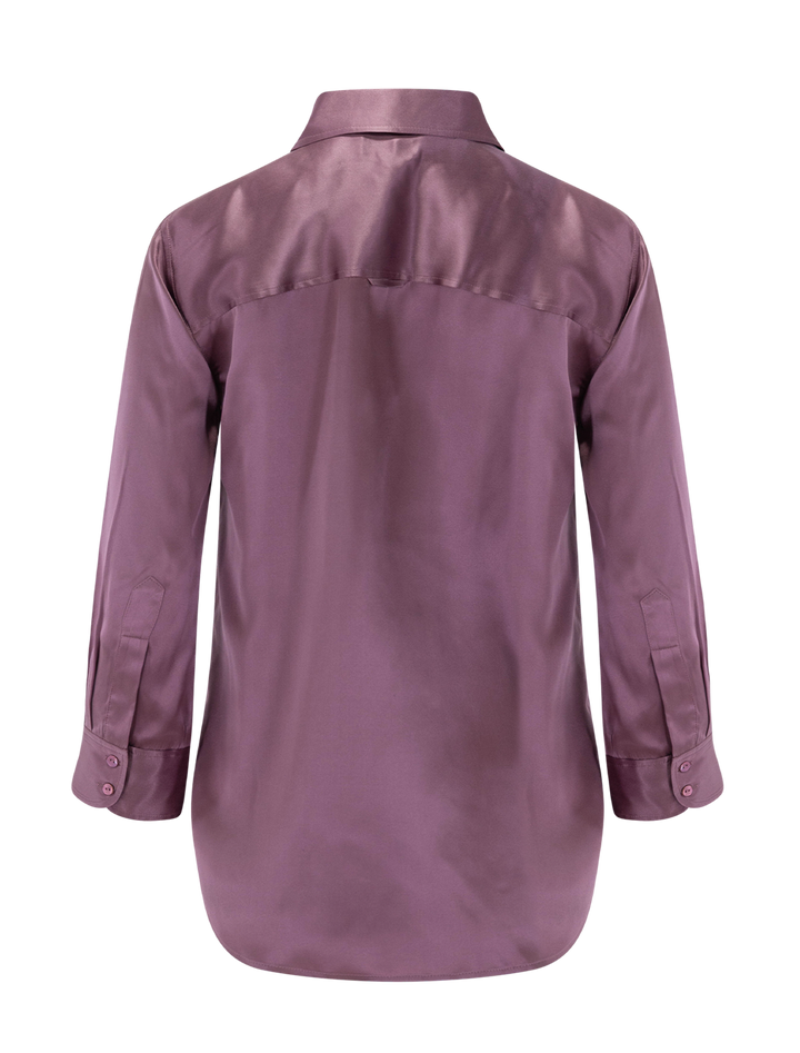 dani silk blouse in dusky orchid