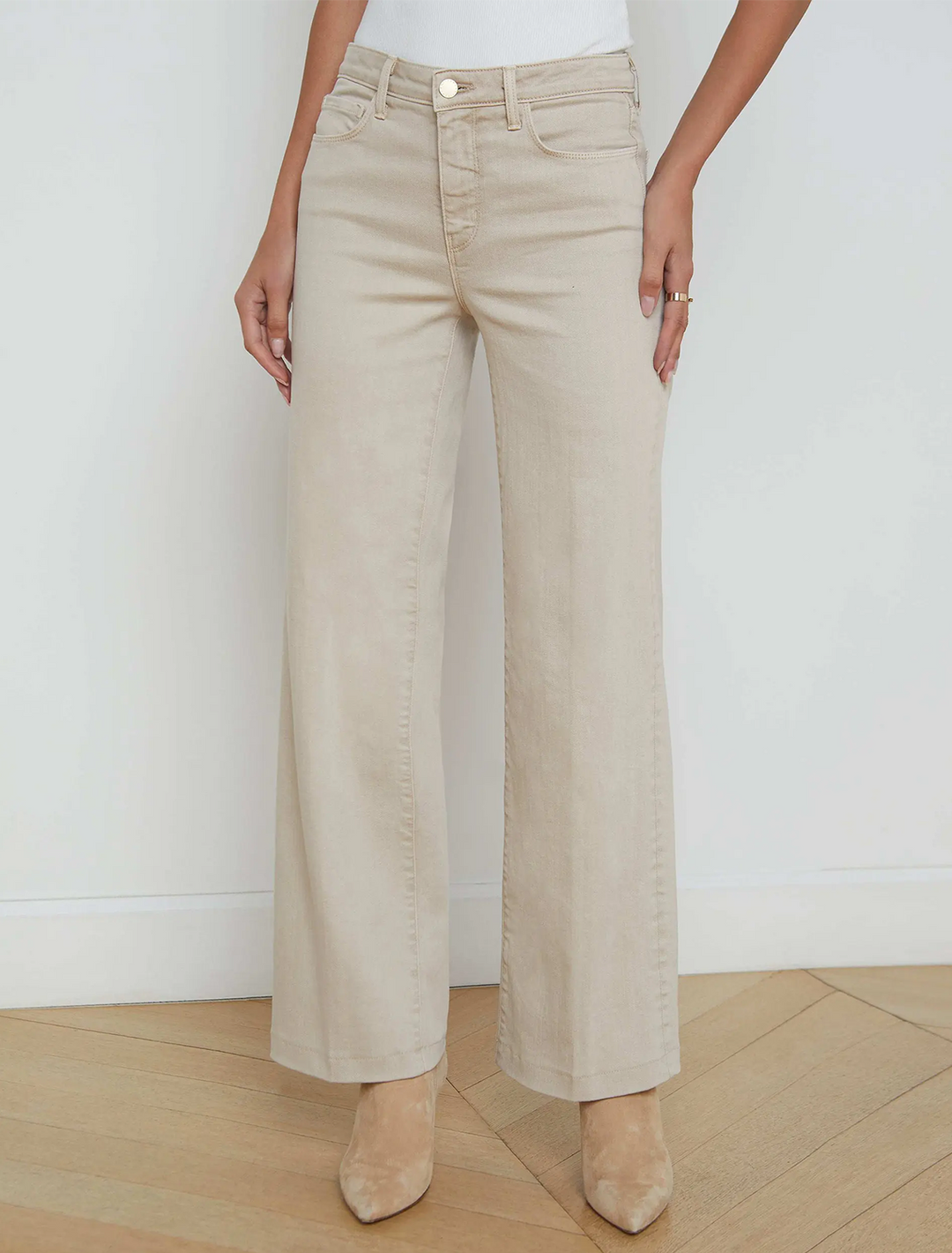scottie wide-leg jean in biscuit