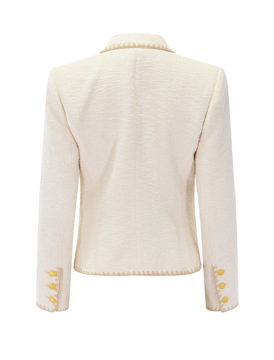 wylla blazer in ecru and biscuit