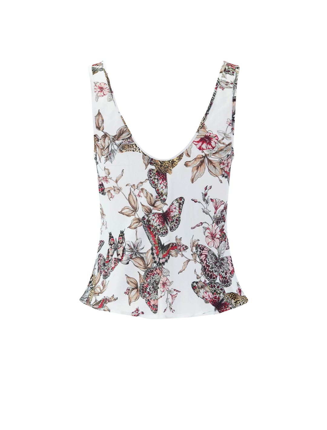 eddie tank in white butterfly jungle