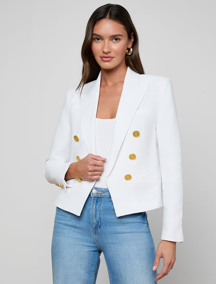 brooke blazer in white