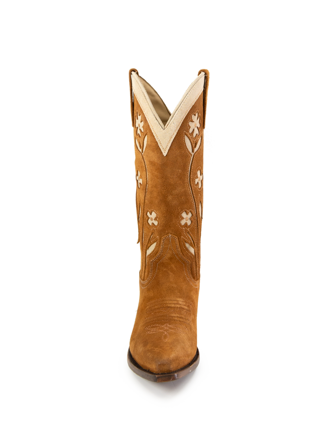 the stetson cowboy boot in tan floral