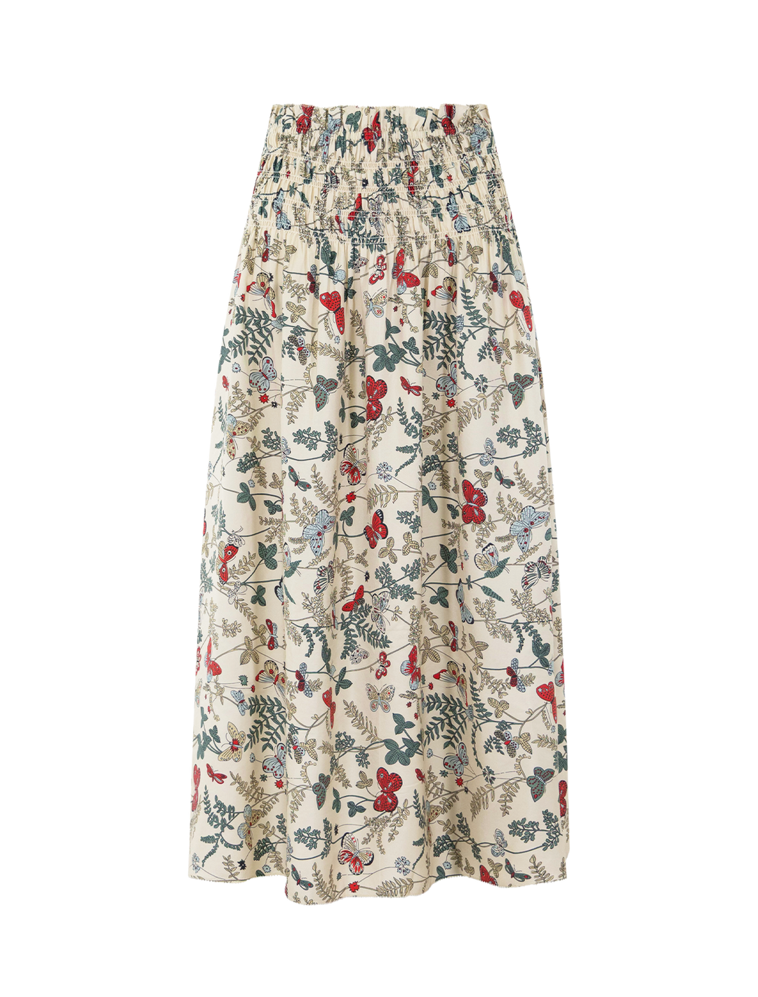 The Great the canary skirt in floating butterfly skirt - front view.