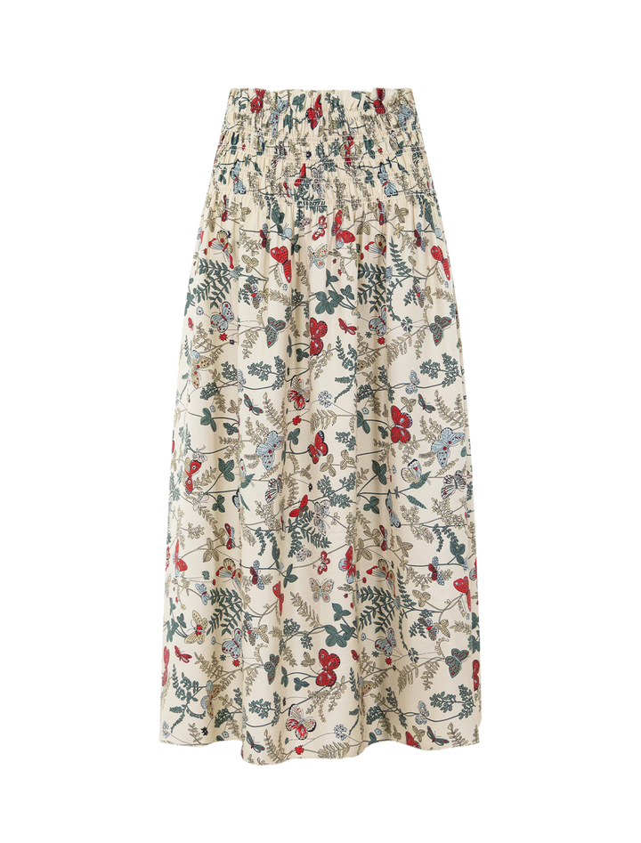 The Great the canary skirt in floating butterfly skirt - front view.