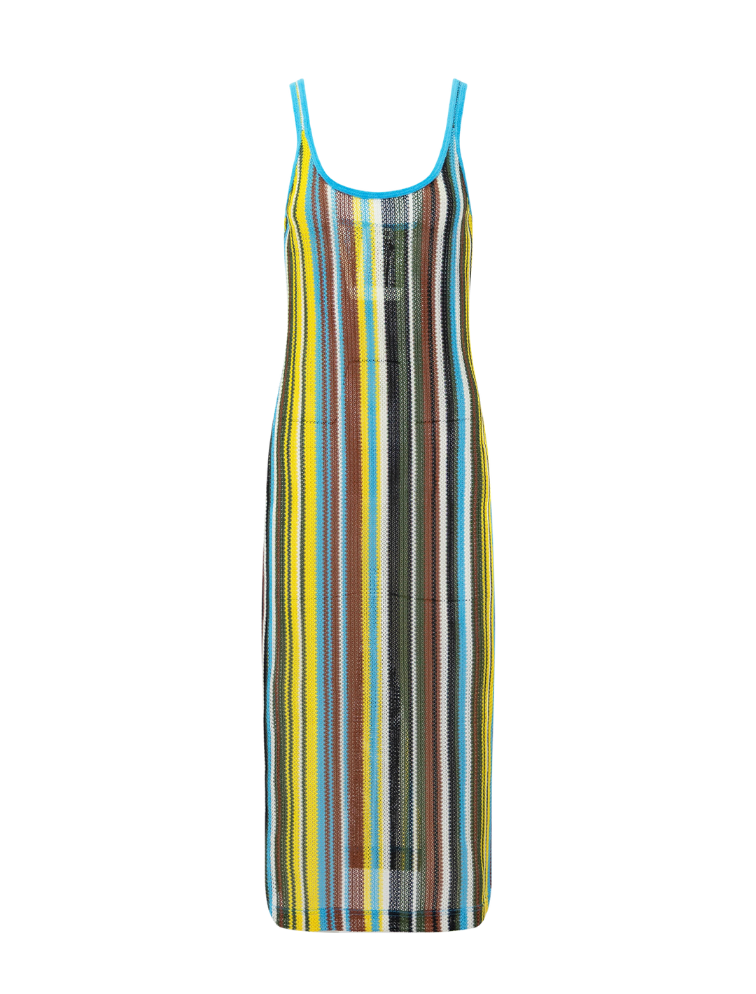 Front view of Staud's jessica dress in skate stripe.