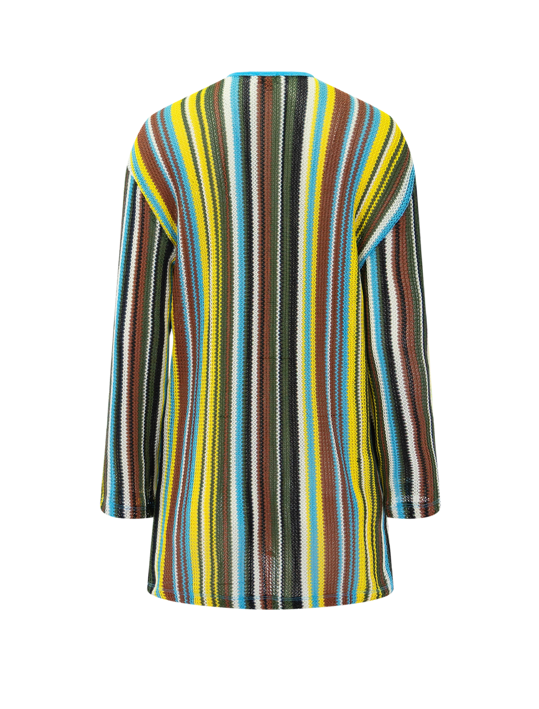 Back view of Staud's catalina tunic dress in skate stripe.