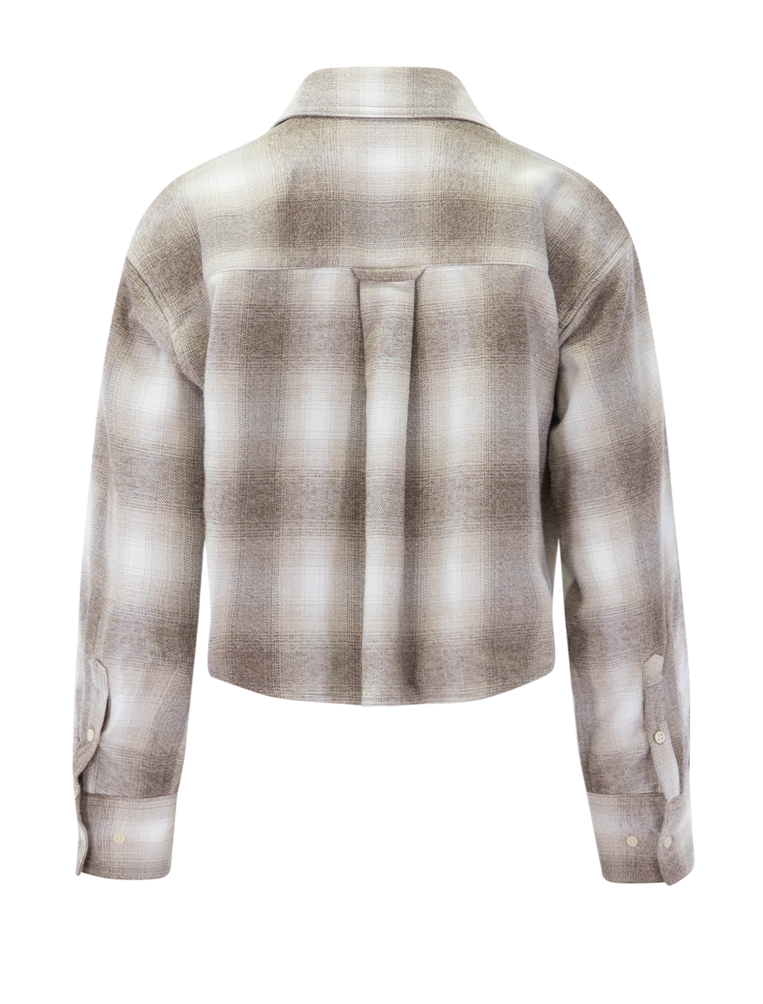 ana cropped shirt in schiffer plaid