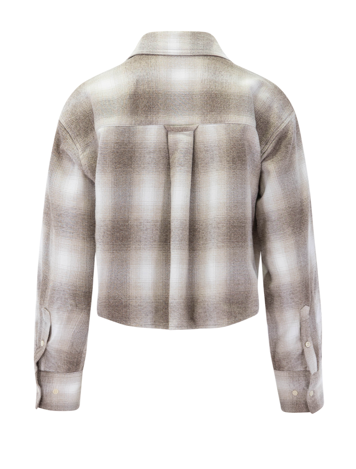 ana cropped shirt in schiffer plaid