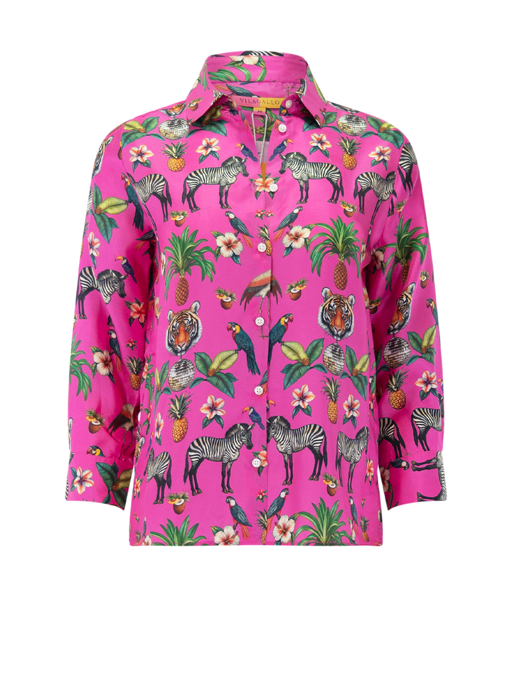 tiffany blouse in jungle disco pink