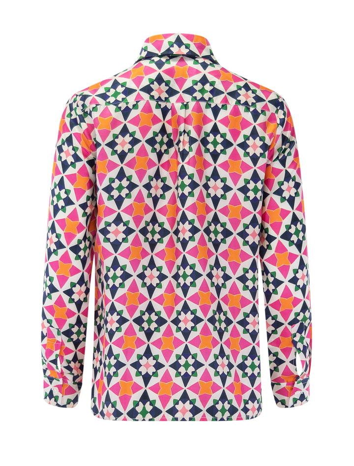 mosaic silk blouse