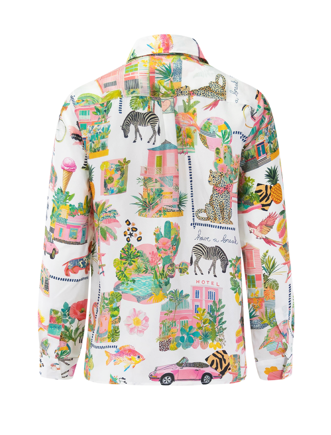 tea blouse in california seda print