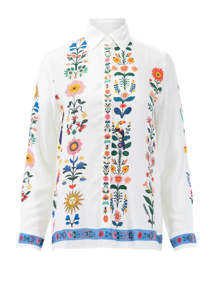 tea blouse in flor tucan