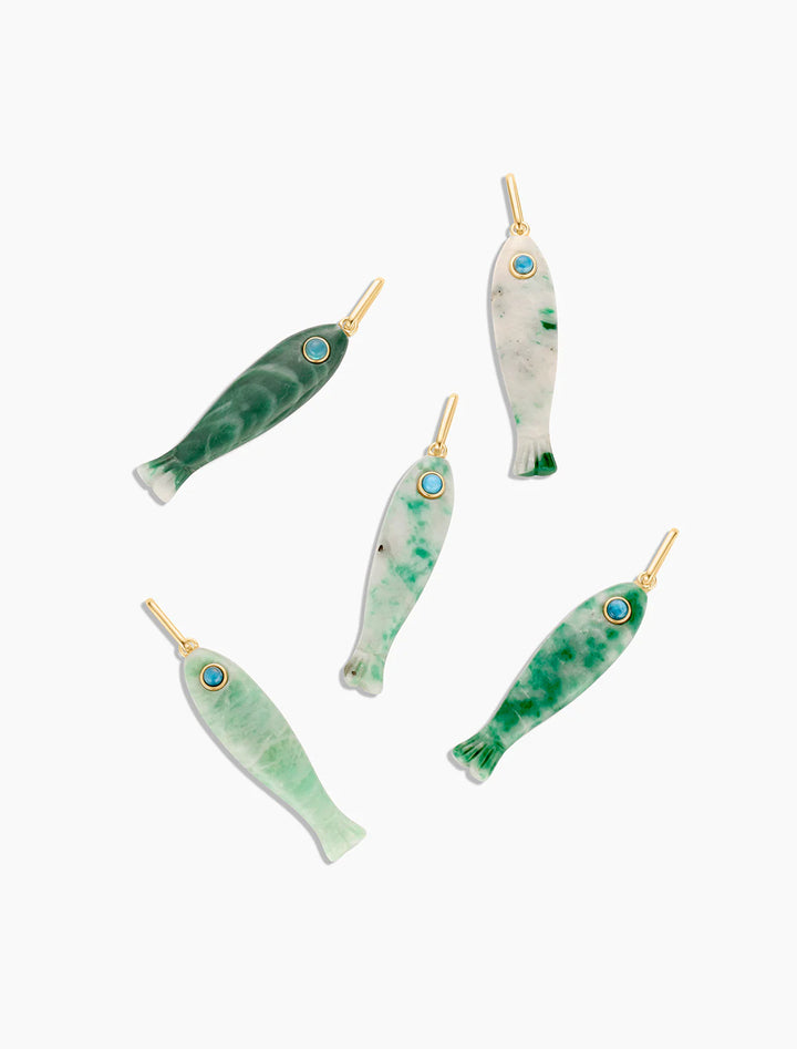 fortuna green dot lariat necklace
