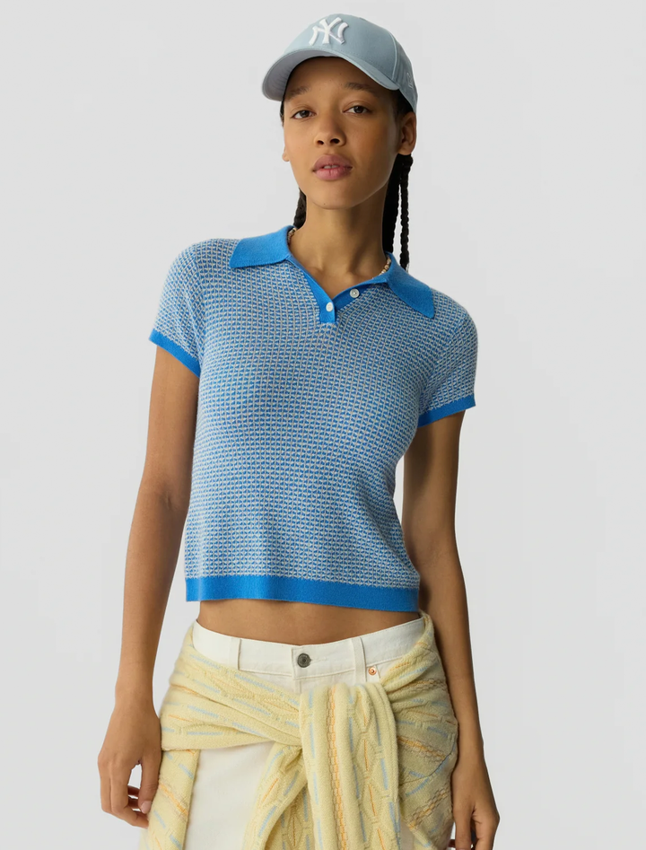 pique shurnken polo in sail