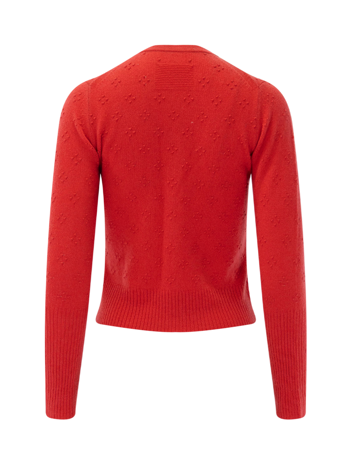 compass jane cardigan in scarlet