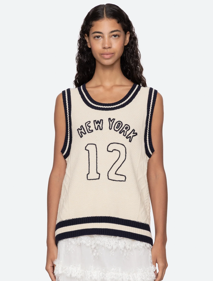 maren knit tank in cream