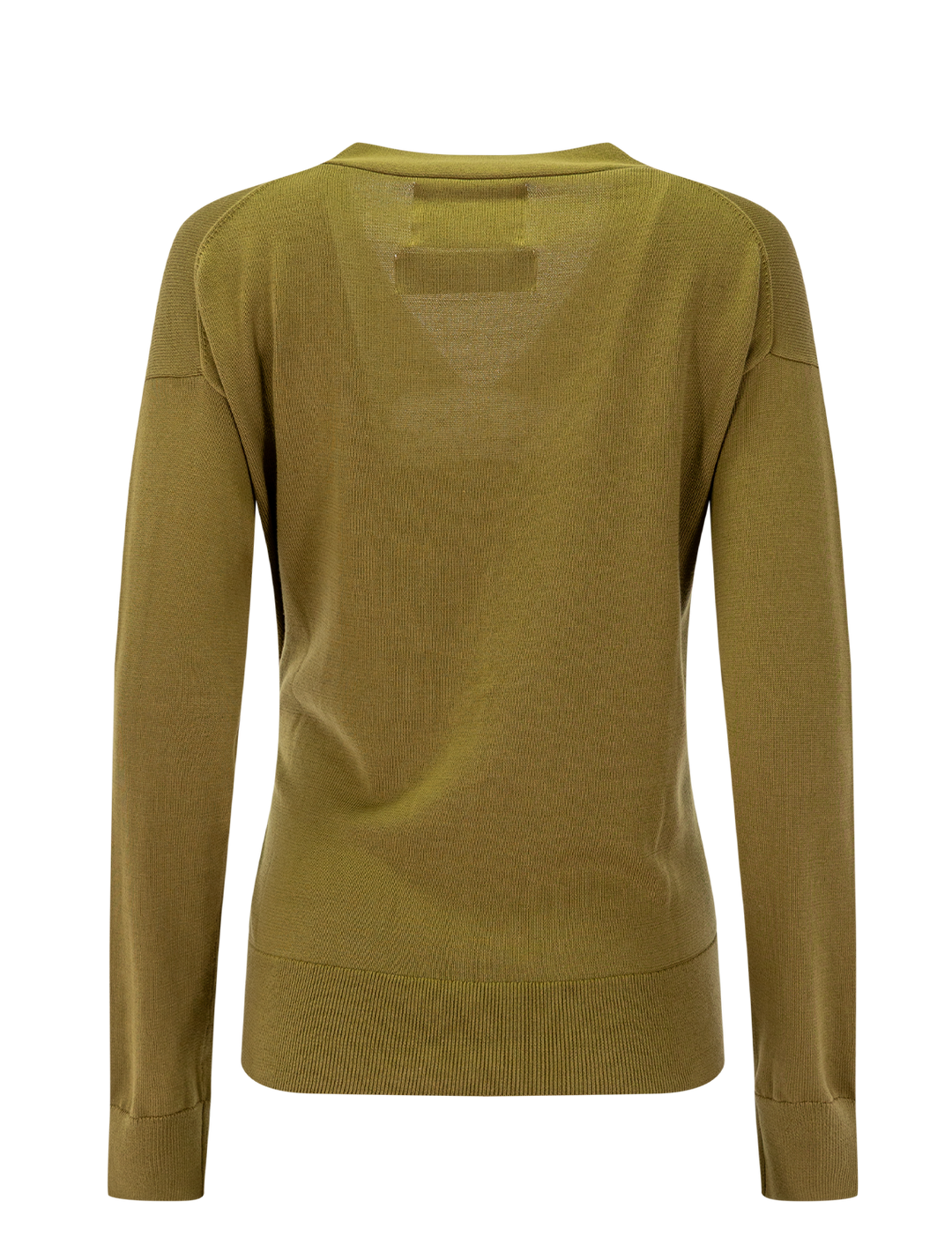 the wrap cardigan in olive cotton